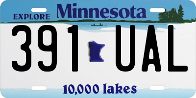 MN license plate 391UAL