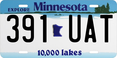 MN license plate 391UAT