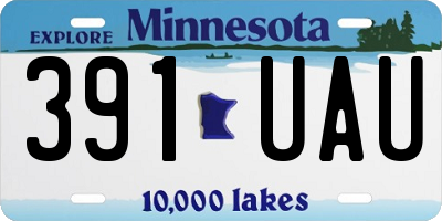 MN license plate 391UAU