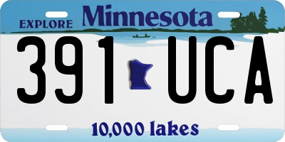 MN license plate 391UCA