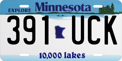 MN license plate 391UCK