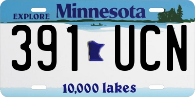 MN license plate 391UCN