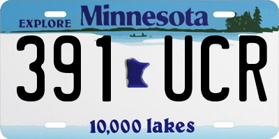 MN license plate 391UCR