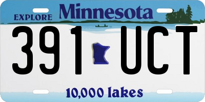 MN license plate 391UCT
