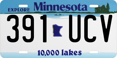 MN license plate 391UCV