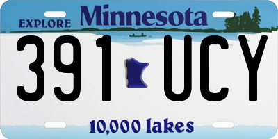 MN license plate 391UCY