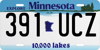 MN license plate 391UCZ