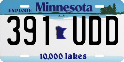 MN license plate 391UDD