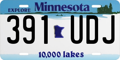 MN license plate 391UDJ