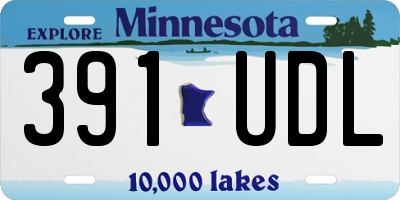 MN license plate 391UDL