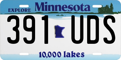 MN license plate 391UDS