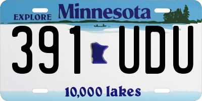 MN license plate 391UDU