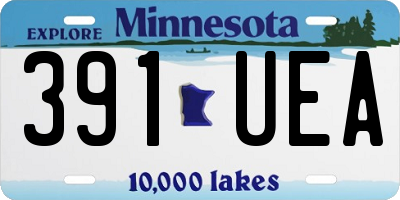 MN license plate 391UEA