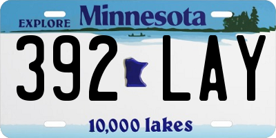 MN license plate 392LAY