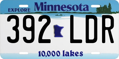 MN license plate 392LDR