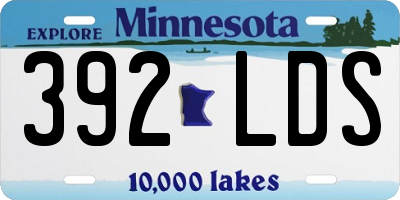 MN license plate 392LDS