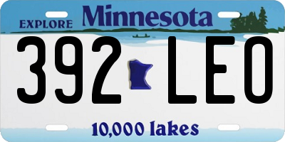 MN license plate 392LEO