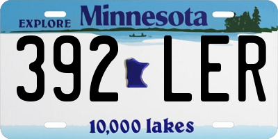 MN license plate 392LER