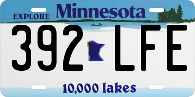 MN license plate 392LFE