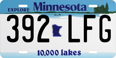 MN license plate 392LFG