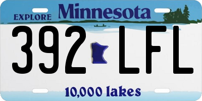 MN license plate 392LFL
