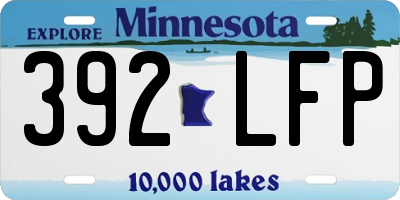 MN license plate 392LFP
