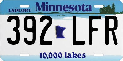 MN license plate 392LFR