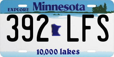 MN license plate 392LFS