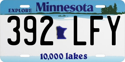 MN license plate 392LFY