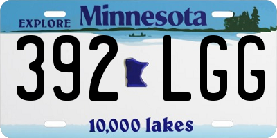 MN license plate 392LGG