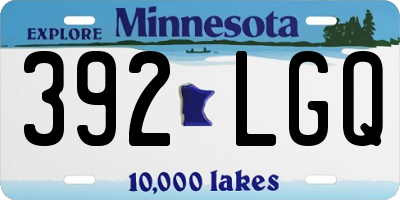 MN license plate 392LGQ