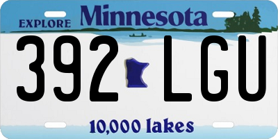 MN license plate 392LGU