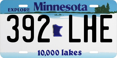 MN license plate 392LHE