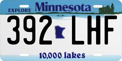 MN license plate 392LHF