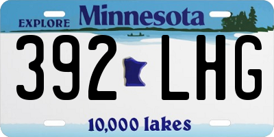 MN license plate 392LHG