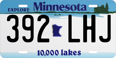 MN license plate 392LHJ