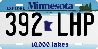 MN license plate 392LHP