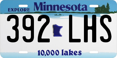 MN license plate 392LHS