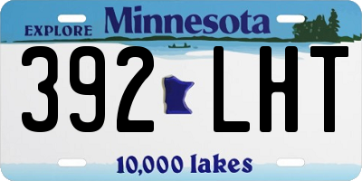 MN license plate 392LHT