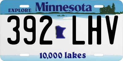 MN license plate 392LHV