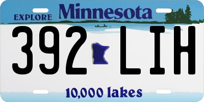 MN license plate 392LIH