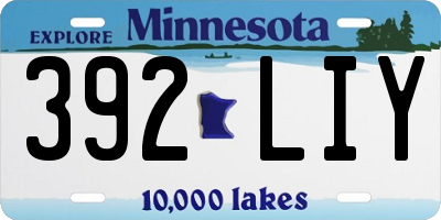MN license plate 392LIY