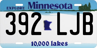 MN license plate 392LJB