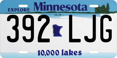 MN license plate 392LJG