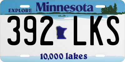 MN license plate 392LKS