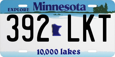 MN license plate 392LKT