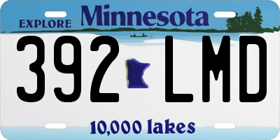 MN license plate 392LMD