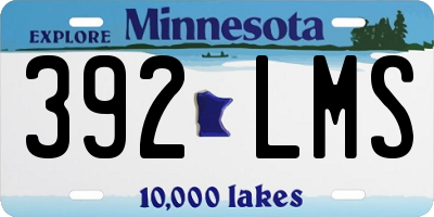 MN license plate 392LMS