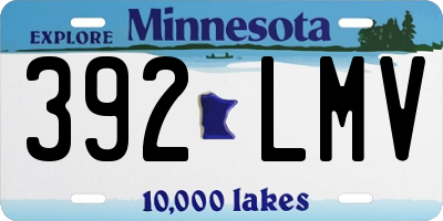 MN license plate 392LMV