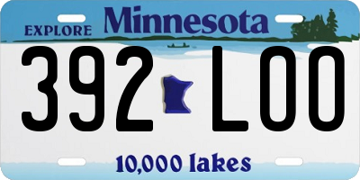 MN license plate 392LOO